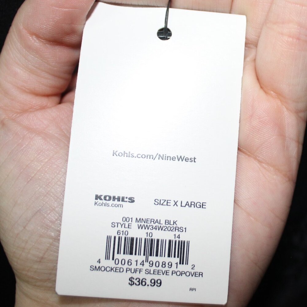 NWT Black Nine West Blouse - XL (F26) - Picture 3 of 6